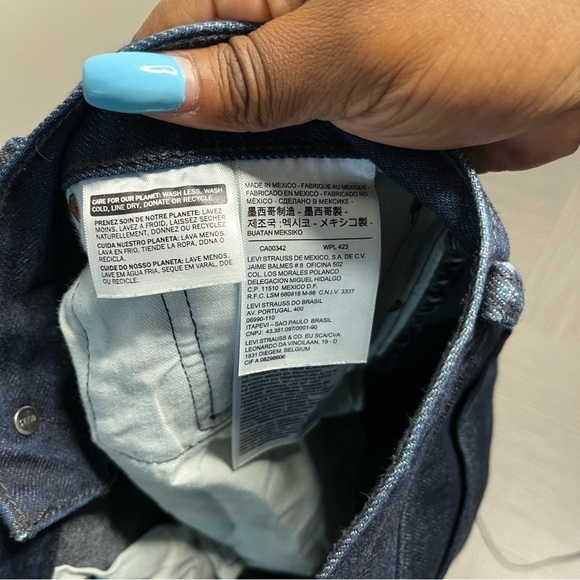 Levi's Men White Oak 1901 Cone Mills Jeans 36x31 Dark Wash Button Fly Straight - Picture 7 of 12